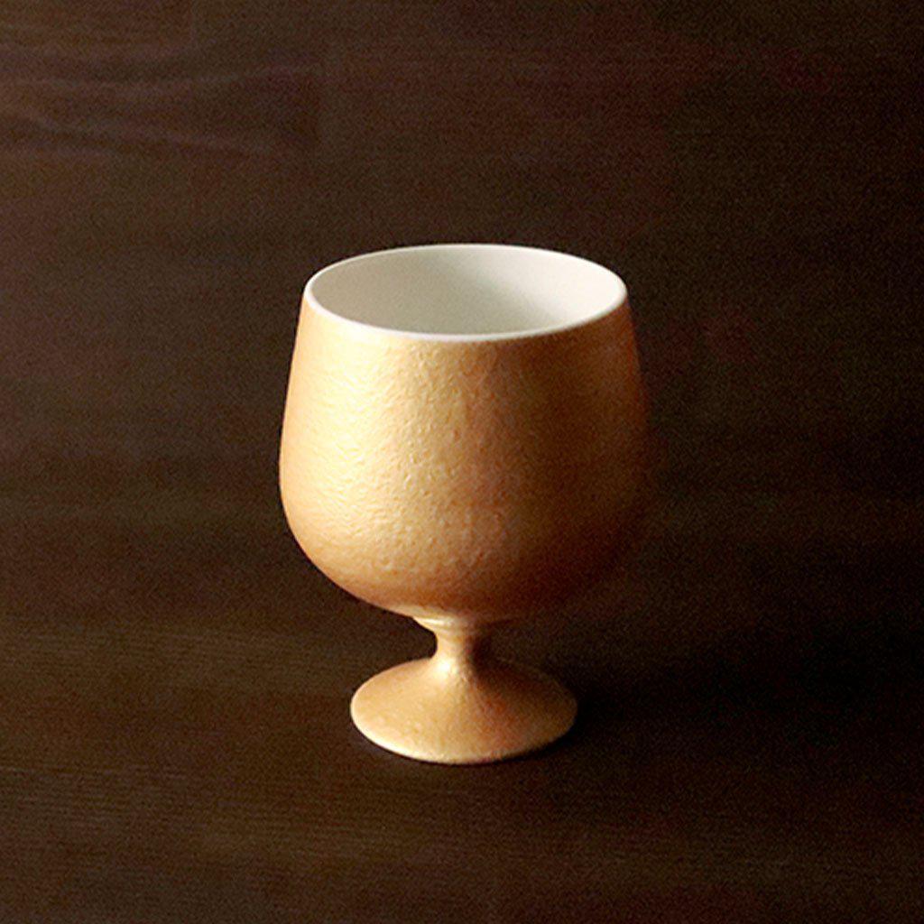 【ワインカップ】Gold Wine 陶Glass (Short) | 美濃焼 | 丸モ高木陶器