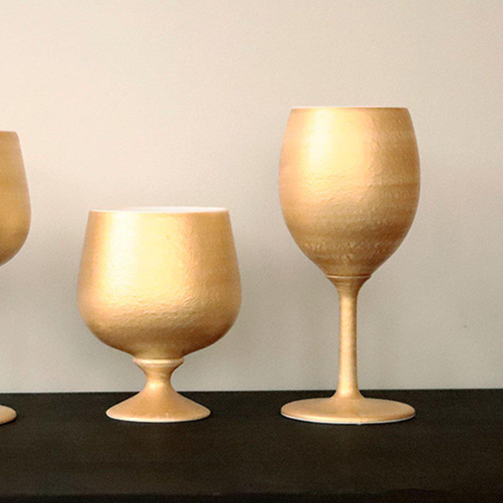 【ワインカップ】Gold Wine 陶Glass (Slim) | 美濃焼 | 丸モ高木陶器