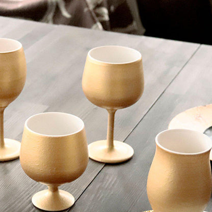 【ワインカップ】Gold Wine 陶Glass | 美濃焼 | 丸モ高木陶器