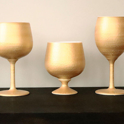 【ワインカップ】Gold Wine 陶Glass (Short) | 美濃焼 | 丸モ高木陶器