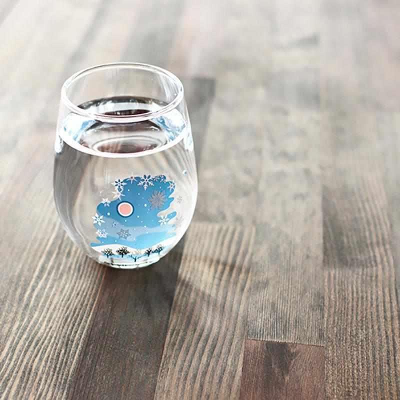 冷感雪花圖案 玻璃杯