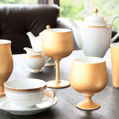 【ワインカップ】Gold Wine 陶Glass | 美濃焼 | 丸モ高木陶器