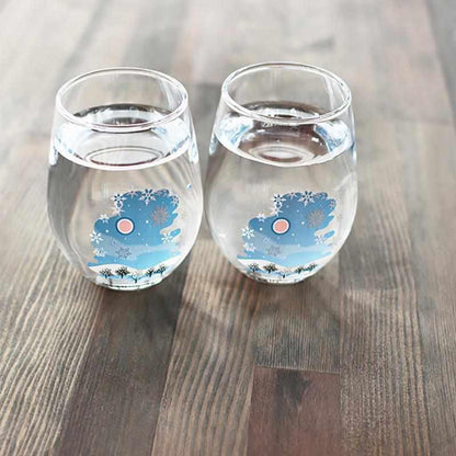 冷感雪花圖案 玻璃杯