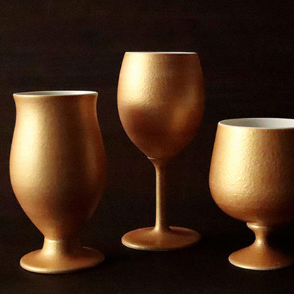 【ワインカップ】Gold Wine 陶Glass (Slim) | 美濃焼 | 丸モ高木陶器