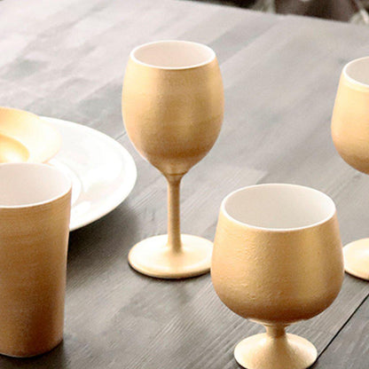 【ワインカップ】Gold Wine 陶Glass (Slim) | 美濃焼 | 丸モ高木陶器