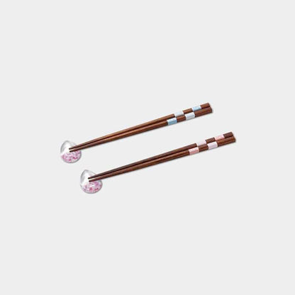 【箸/箸置きセット】sakura しずく | 津軽びいどろ | 北洋硝子 (アデリア)