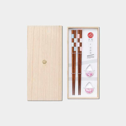 【箸/箸置きセット】sakura しずく | 津軽びいどろ | 北洋硝子 (アデリア)