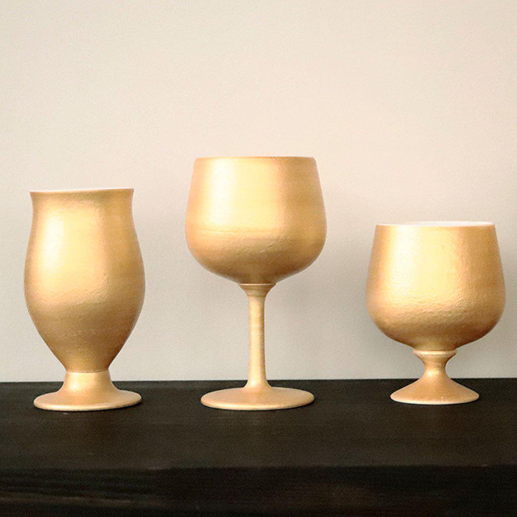 【ワインカップ】Gold Wine 陶Glass | 美濃焼 | 丸モ高木陶器