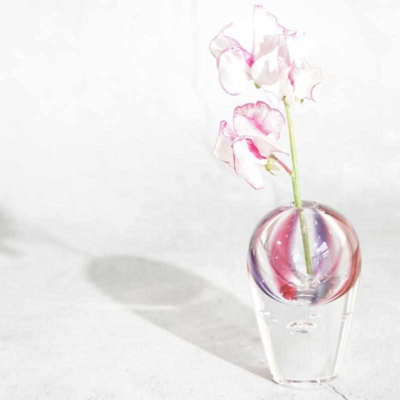 【吹きガラス】Izumo 一輪挿し Bloom レッド