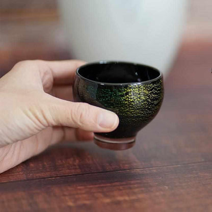 【吹きガラス】Izumo 酒器3点セット 彩 ~sai~ グリーン