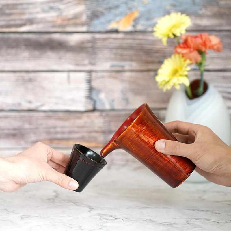 【酒器】3点セット千筋 内根来 | 八雲塗