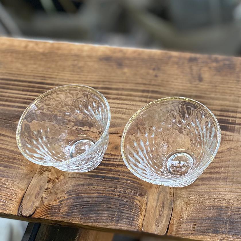 【吹きガラス】SUN GLASS STUDIO KYOTO 煌 酒器3ヶセット(酒差し1個&ぐい呑み2個)