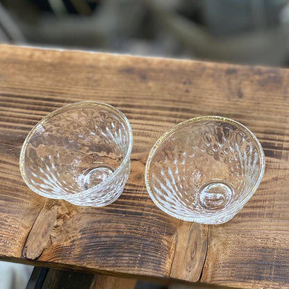 【吹きガラス】SUN GLASS STUDIO KYOTO 煌 酒器3ヶセット(酒差し1個&ぐい呑み2個)