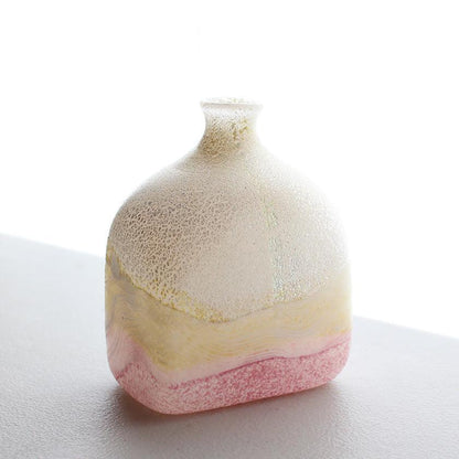 【吹きガラス】SUN GLASS STUDIO KYOTO 薫風 花器 ピンク