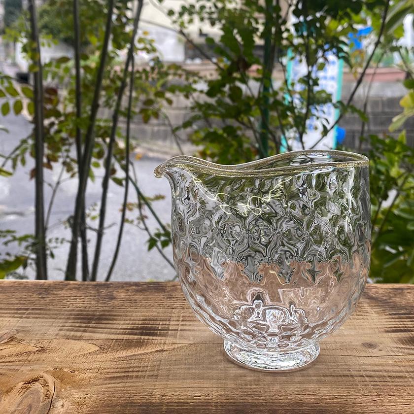 【吹きガラス】SUN GLASS STUDIO KYOTO 煌 酒器3ヶセット(酒差し1個&ぐい呑み2個)
