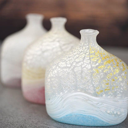 【吹きガラス】SUN GLASS STUDIO KYOTO 薫風 花器 ブルー