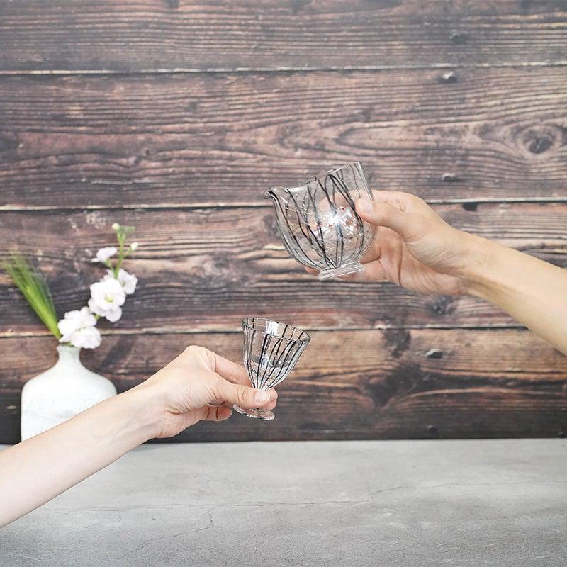 【吹きガラス】SUN GLASS STUDIO KYOTO 玄 酒盃
