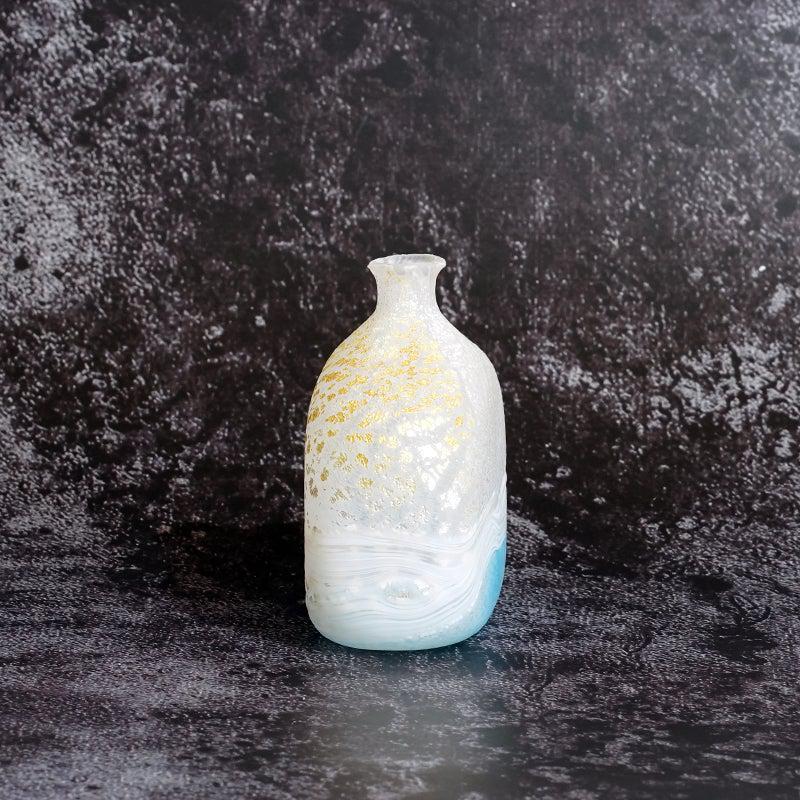 【吹きガラス】SUN GLASS STUDIO KYOTO 薫風 花器 ブルー