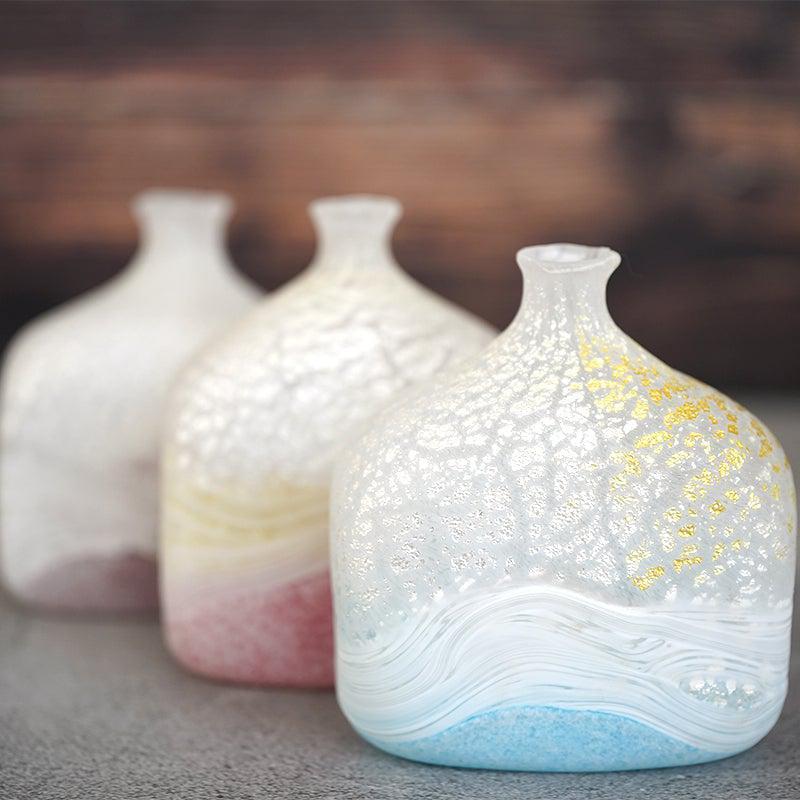 【吹きガラス】SUN GLASS STUDIO KYOTO 薫風 花器 パープル