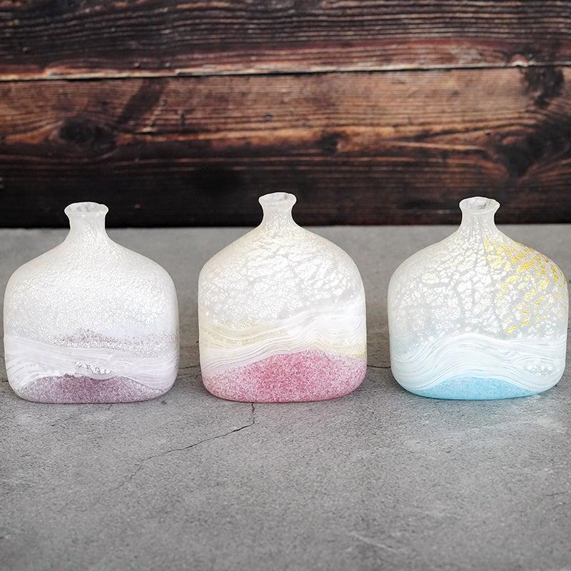 【吹きガラス】SUN GLASS STUDIO KYOTO 薫風 花器 パープル