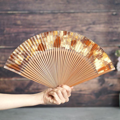 【扇子】箔彩 hakuiro 栗皮 7.5寸 | 京扇子 | 米原康人