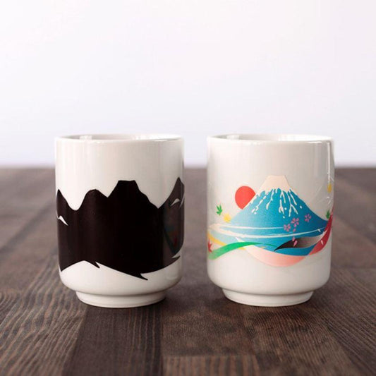 【湯呑み】温感変化 富士山 (B) | 美濃焼 | 丸モ高木陶器
