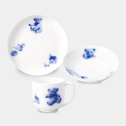 【磁器】大倉陶園 マイリトルベア3点セット(プレート、マグカップ、フルーツ皿)