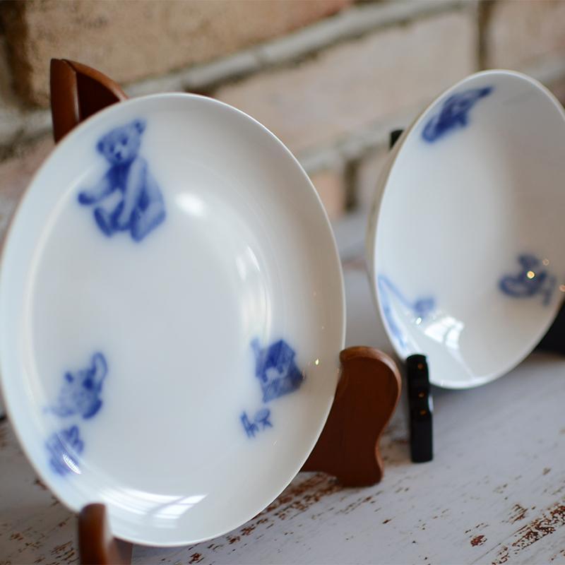 【磁器】大倉陶園 マイリトルベア3点セット(プレート、マグカップ、フルーツ皿)