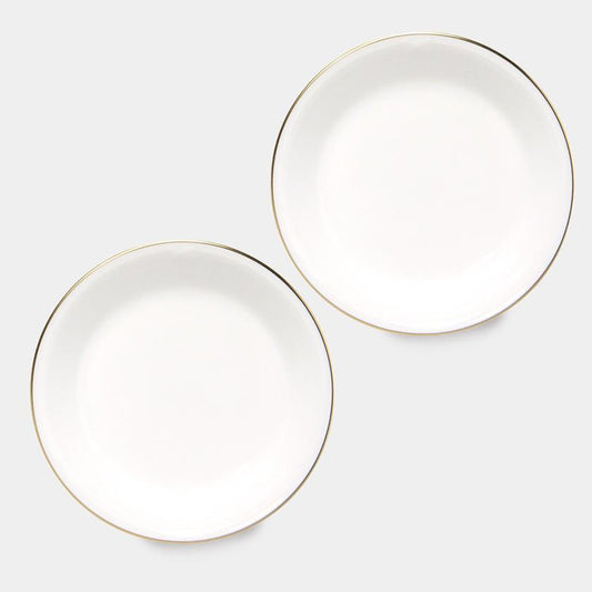 【磁器】大倉陶園 ゴールドライン 11cm小皿 ペアセット