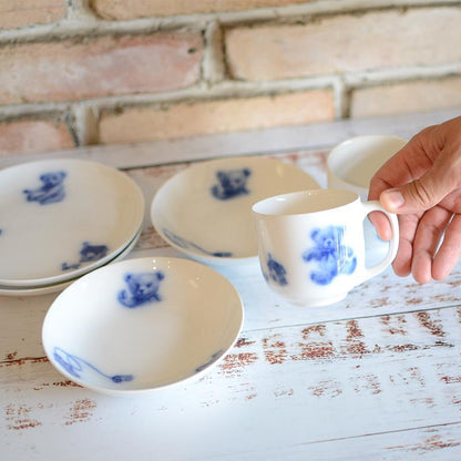 【磁器】大倉陶園 マイリトルベア6点セット(プレート、マグカップ、フルーツ皿各2点)