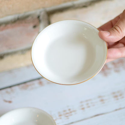 【磁器】大倉陶園 ゴールドライン 11cm小皿 ペアセット