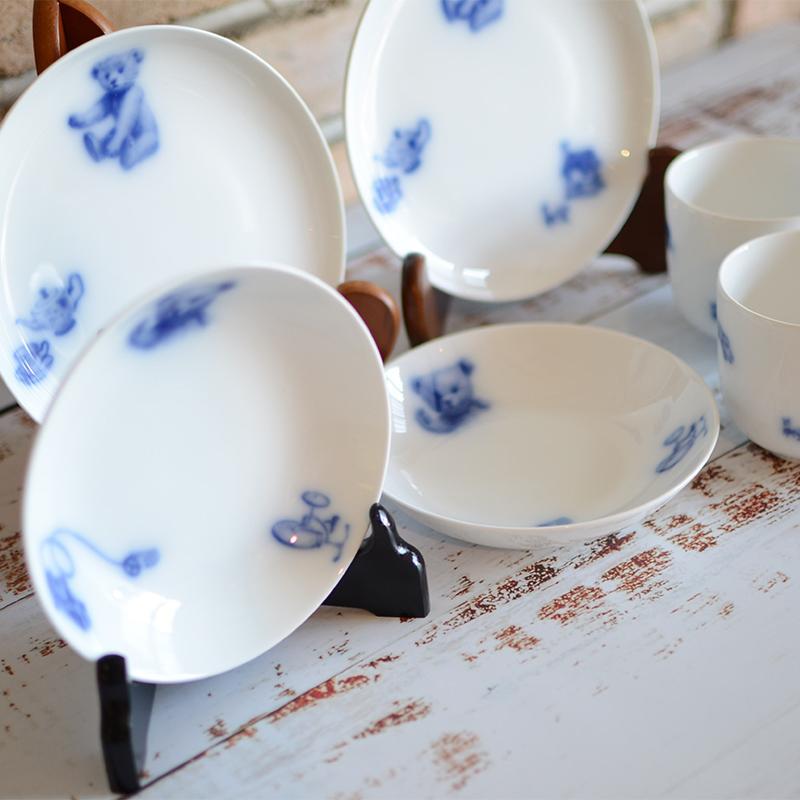 【磁器】大倉陶園 マイリトルベア6点セット(プレート、マグカップ、フルーツ皿各2点)