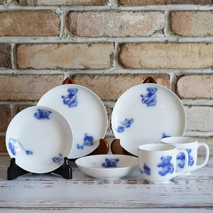 【磁器】大倉陶園 マイリトルベア6点セット(プレート、マグカップ、フルーツ皿各2点)