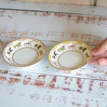 【磁器】大倉陶園 「うまくゆく 回転木馬」 10cmミニディッシュ(3色セット)