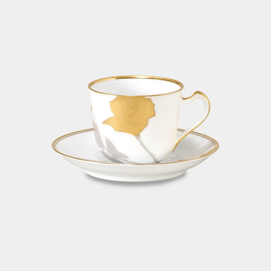【磁器】大倉陶園 金蝕バラ コーヒーカップ&ソーサー