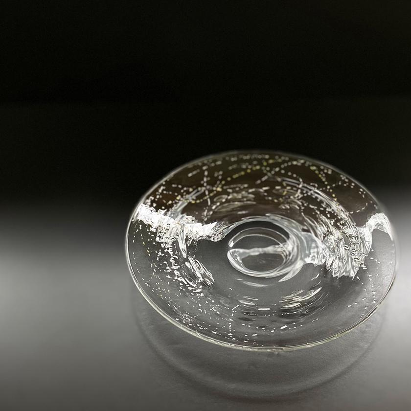 【吹きガラス】SUN GLASS STUDIO KYOTO 金銀舞 皿 2個セット
