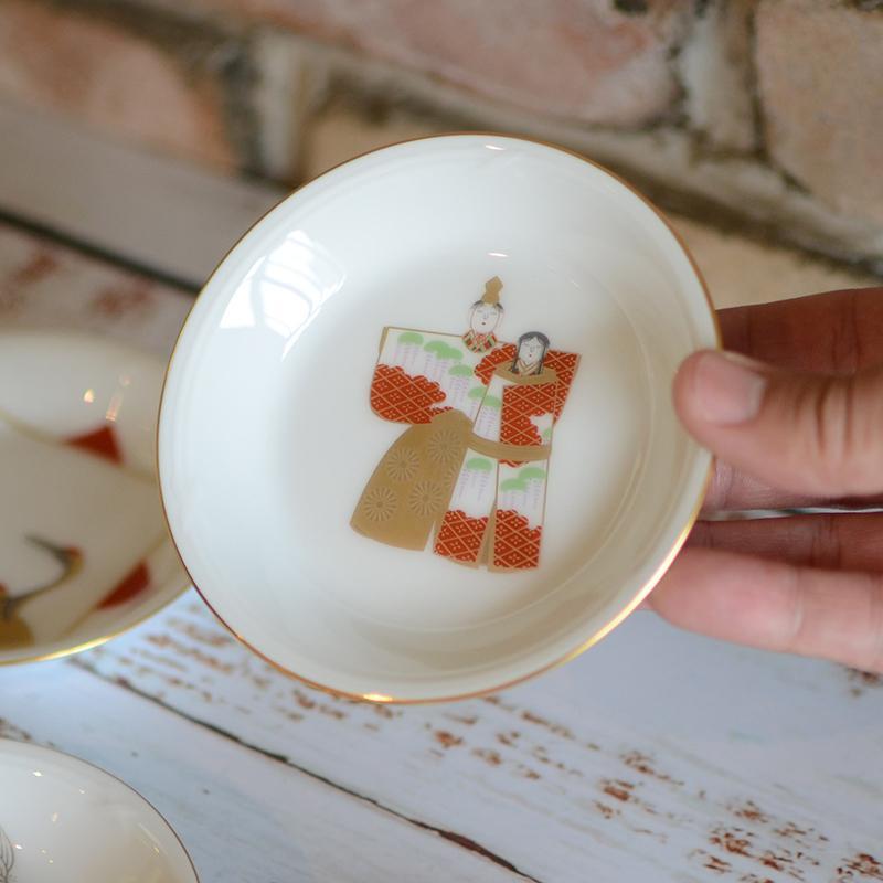 【磁器】大倉陶園 五歳時記シリーズ 11cm小皿絵替り(5枚揃)