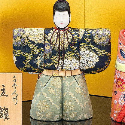 【木目込み人形】真多呂人形 彩明立雛セット