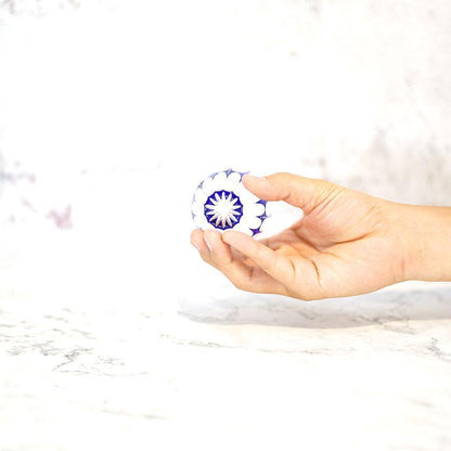 【ぐい呑】凛然 -rin zen- (青)|切子