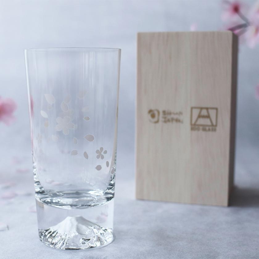 【タンブラー】冷感桜舞富士山 | 美濃焼 | 丸モ高木陶器