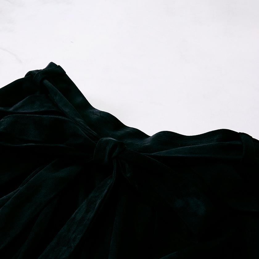 【ワイドパンツ袴】Black (スエード) | 着物 | VEDUTA