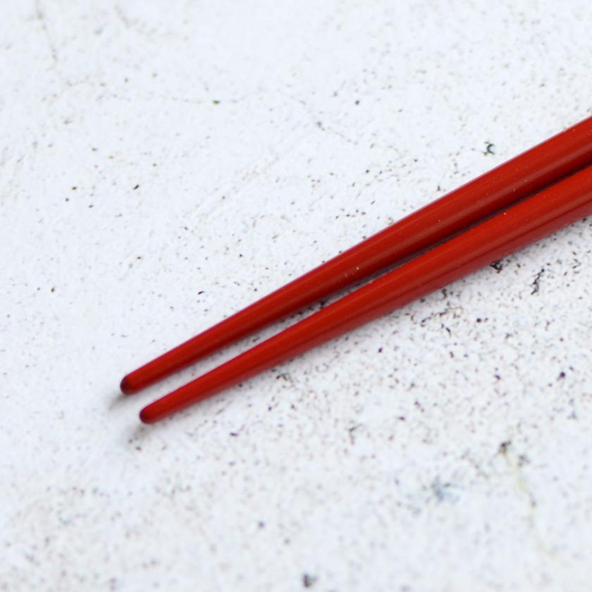 【輪島うるし箸 】橋本幸作漆器店 手彫り沈金箸 トンボ 朱 (1膳, 名入れ可)