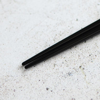 【輪島うるし箸 】橋本幸作漆器店 手描き蒔絵箸 花便り 黒 (1膳, 名入れ可)