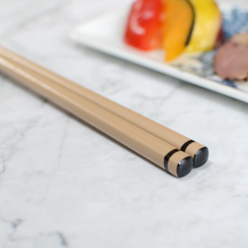 【漆 十八膳塗】十八膳 箸 こま 黒 (1膳)