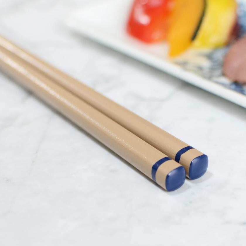 【漆 十八膳塗】十八膳 箸 こま 青 (1膳)