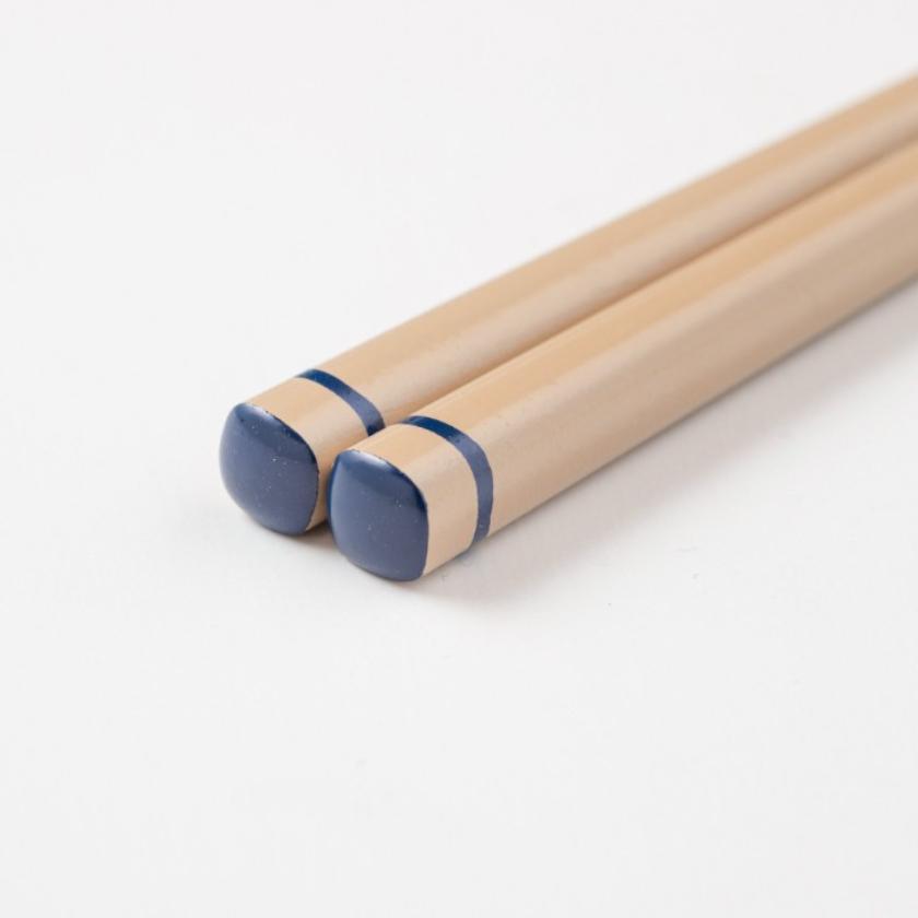 【漆 十八膳塗】十八膳 箸 こま 青 (1膳)