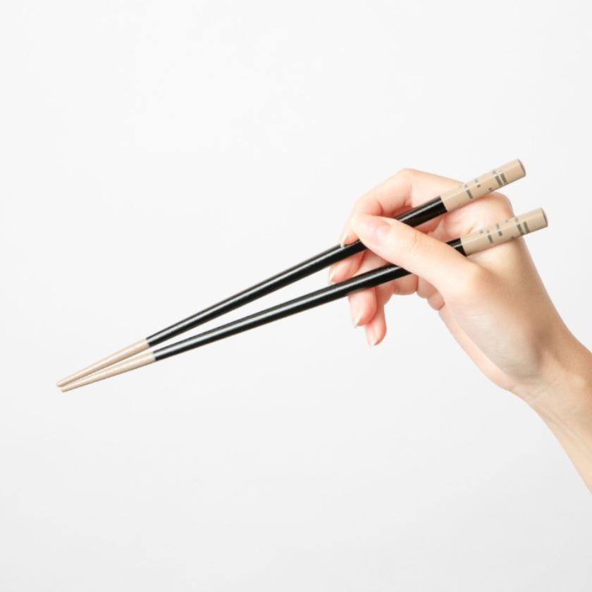【漆 十八膳塗】十八膳 箸 風 黒 (1膳)