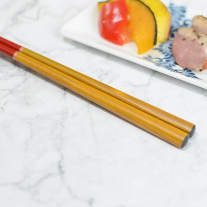 【漆 拭き漆 真塗】十八膳 箸 凛 あかがね・黄 (1膳)