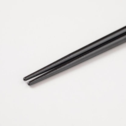 【漆 拭き漆 真塗】十八膳 箸 凛 ぎん・黒 (1膳)