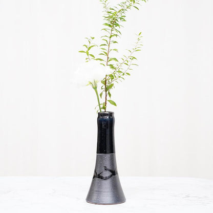 【大谷焼】森陶器 花瓶 藍かけ分け B (1点物)